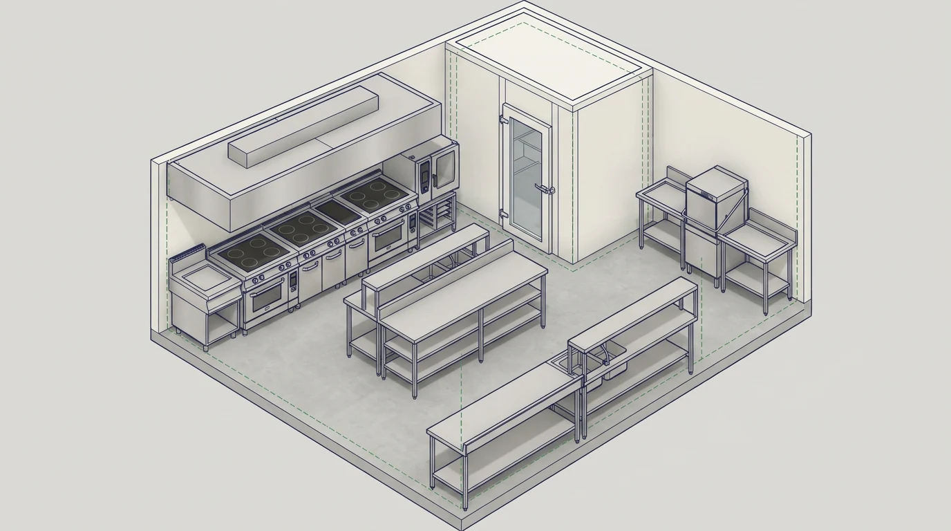Commercial kitchen design drawing by CKLS