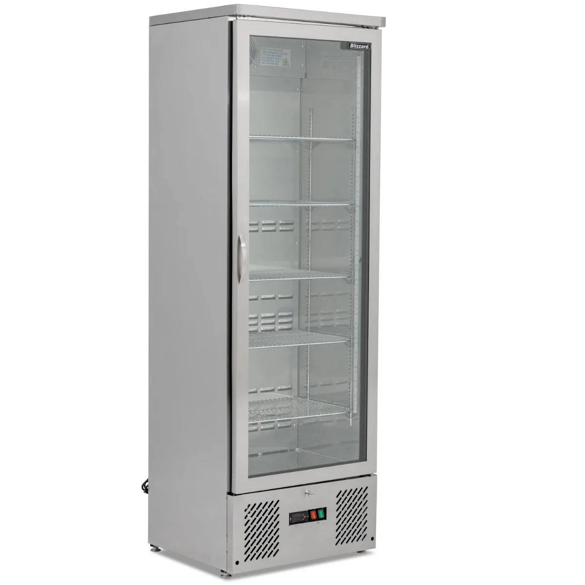 Blizzard Upright Single Hinged Glass Door Bottle Cooler
