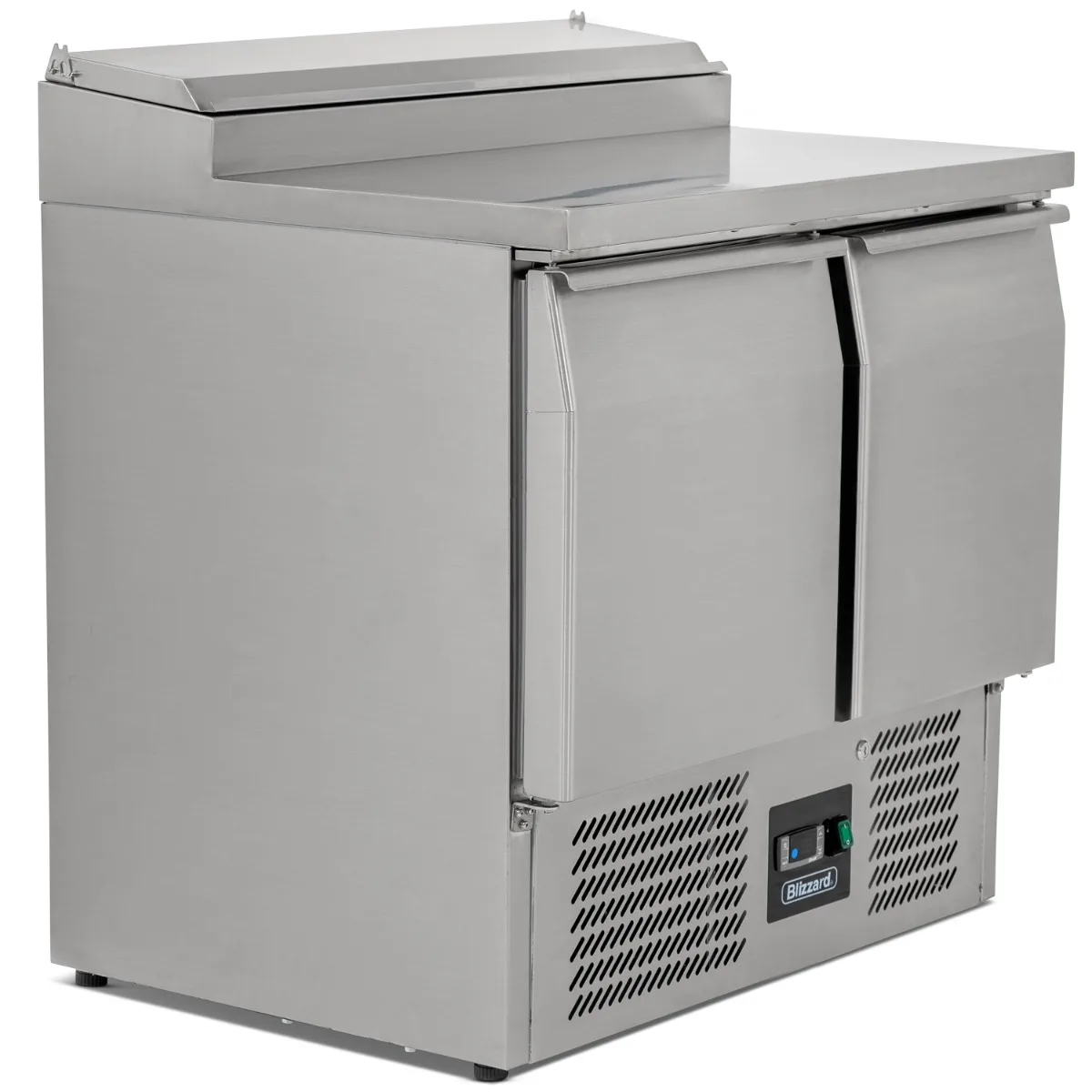 Blizzard Compact Double Door Counter Refrigerator With Raised Collar