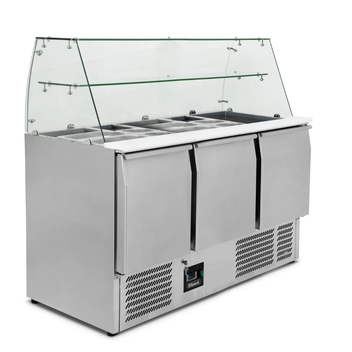 Blizzard Compact Triple Door Prep Station With Display Case