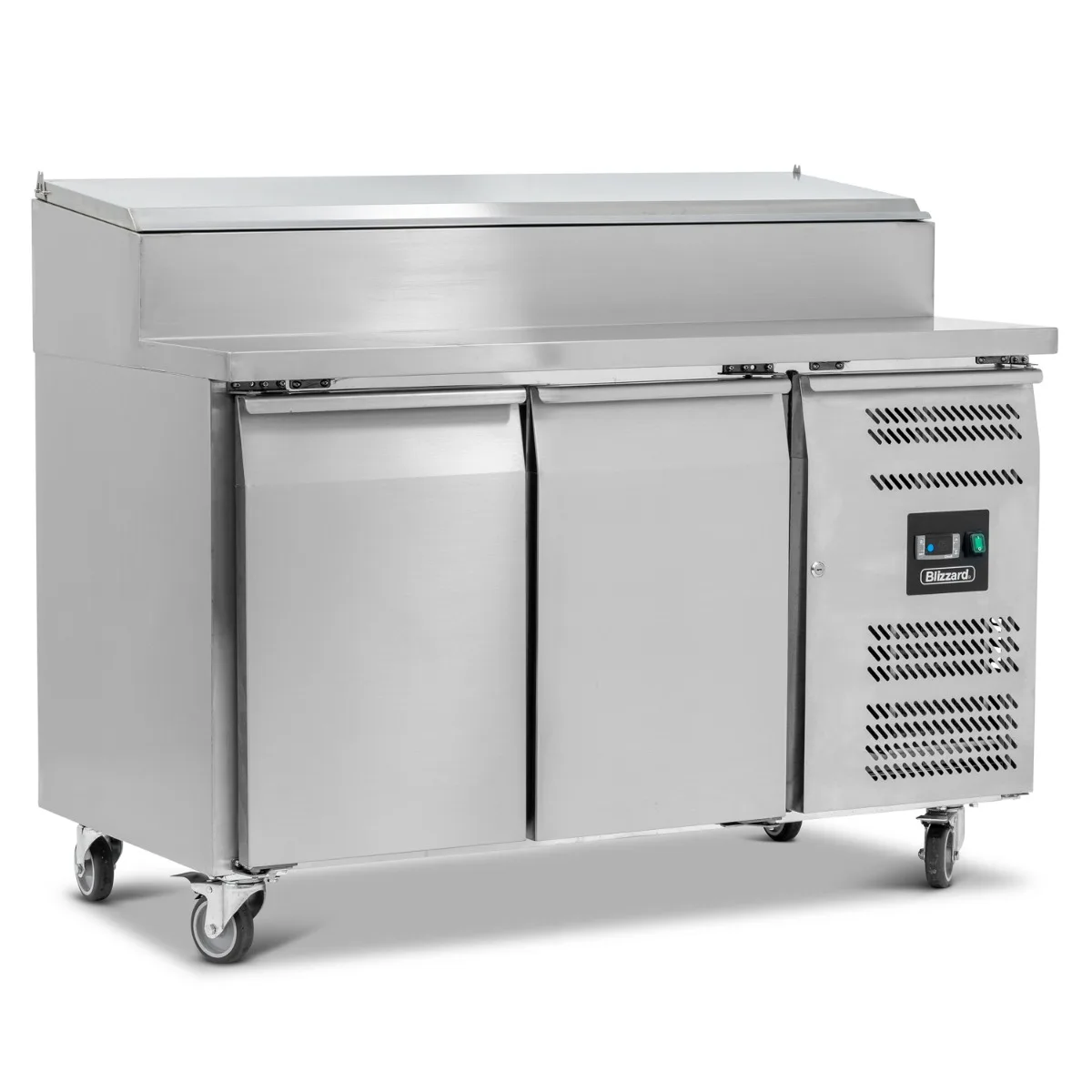 Blizzard Double Door Refrigerated Prep Counter With Raised Collar