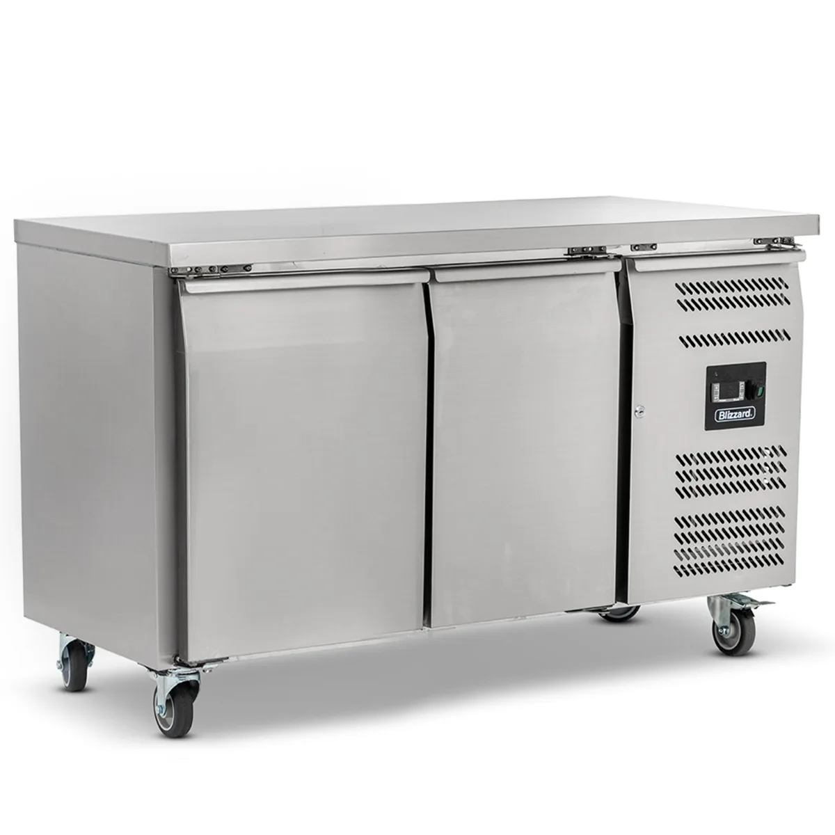 Blizzard Slimline Double Hinged Door Counter Refrigerator