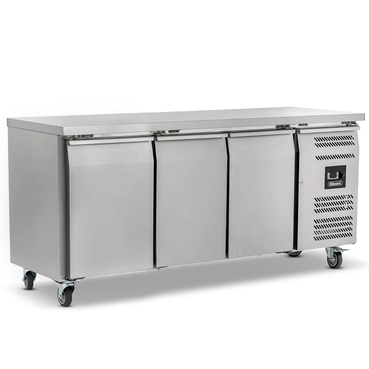 Blizzard Slimline Triple Hinged Door Counter Refrigerator