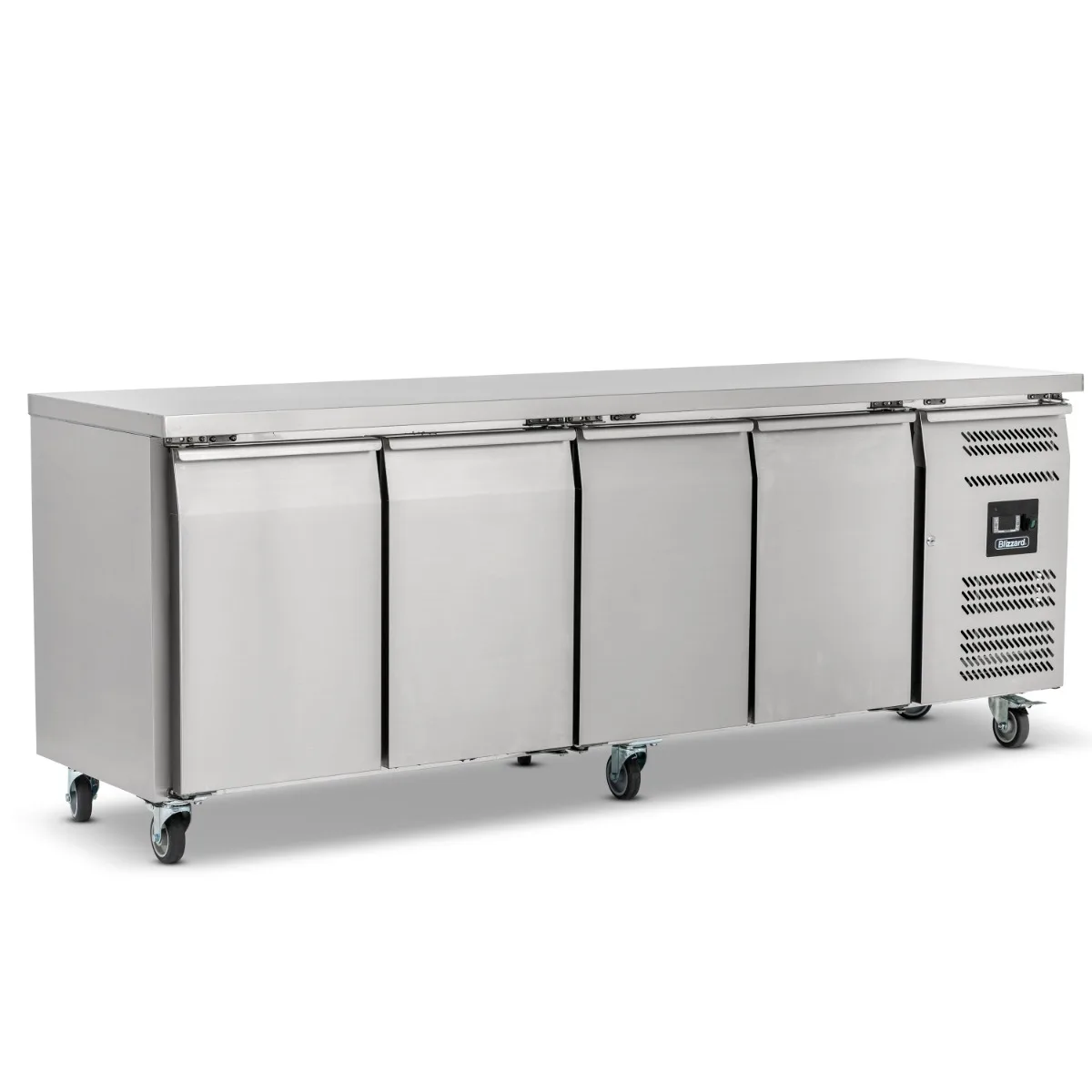 Blizzard Slimline Four Hinged Door Counter Refrigerator
