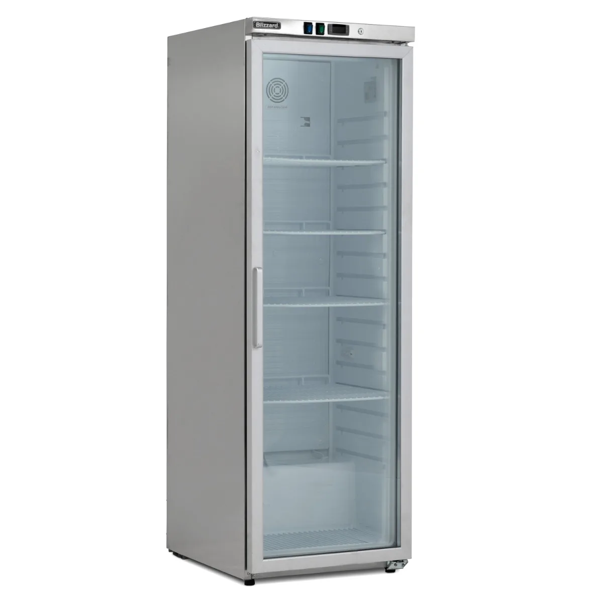 Blizzard Upright 320L Single Hinged Glass Door Refrigerator