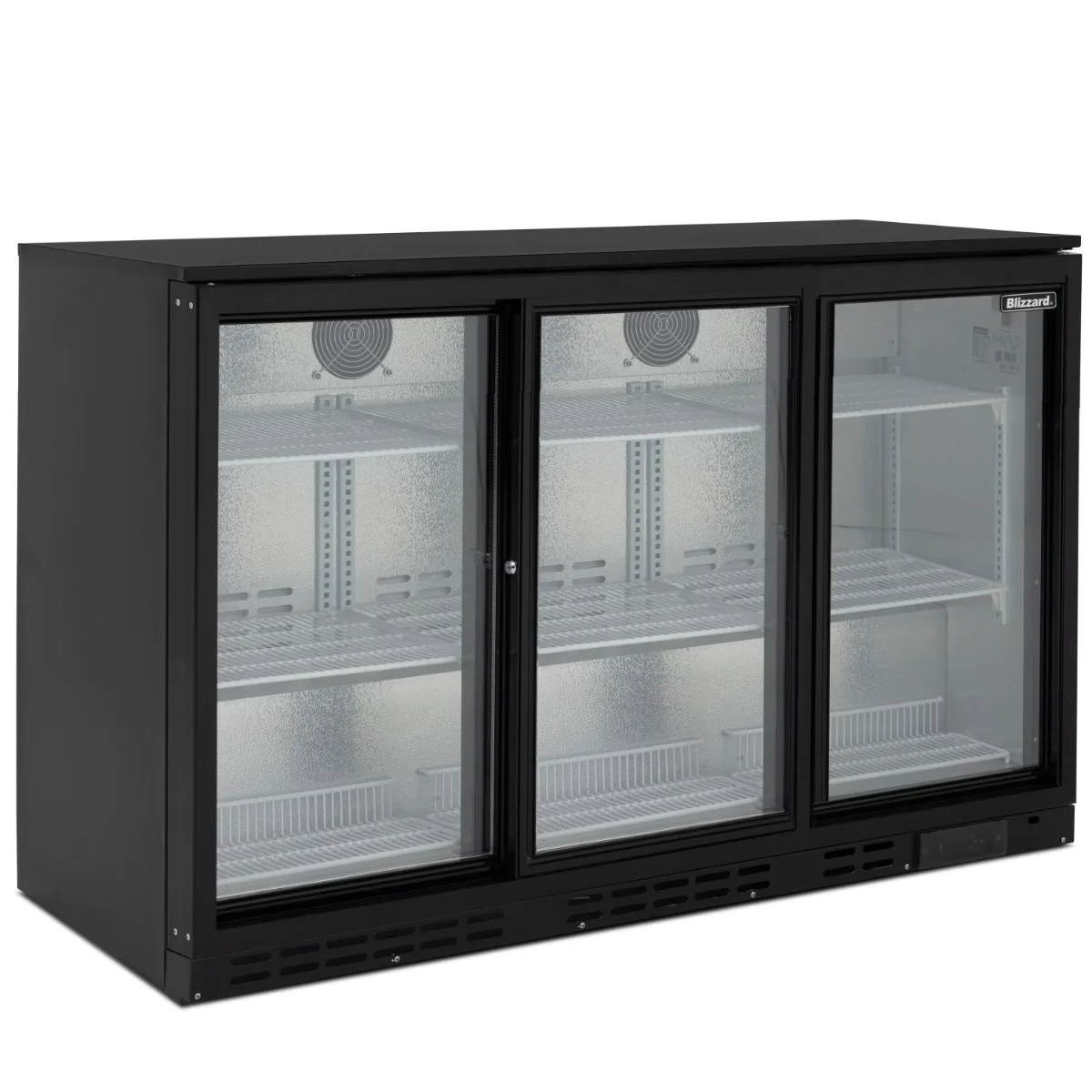 Blizzard Low Height Triple Sliding Door Bottle Cooler
