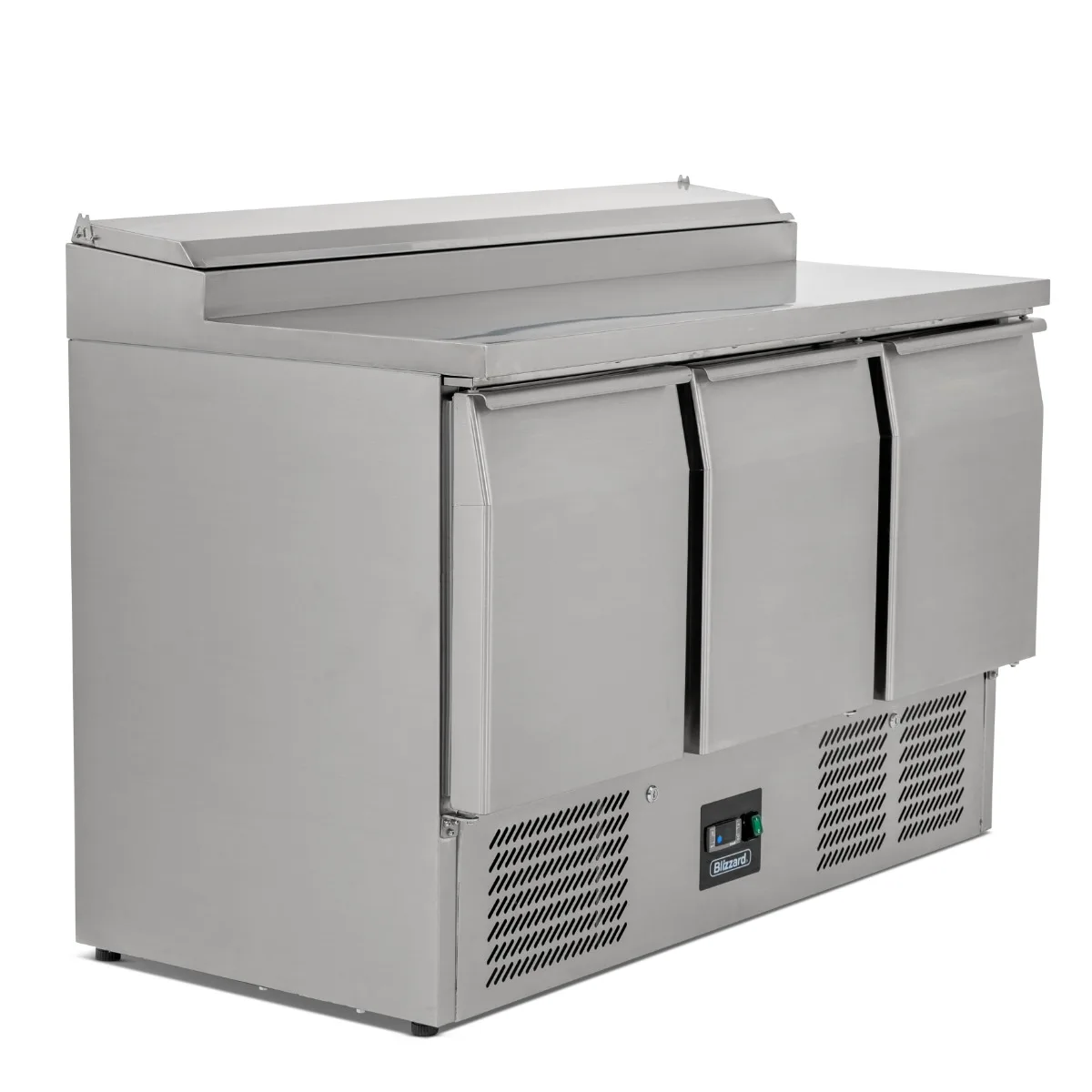 Blizzard Compact Triple Door Counter Refrigerator With Raised Collar