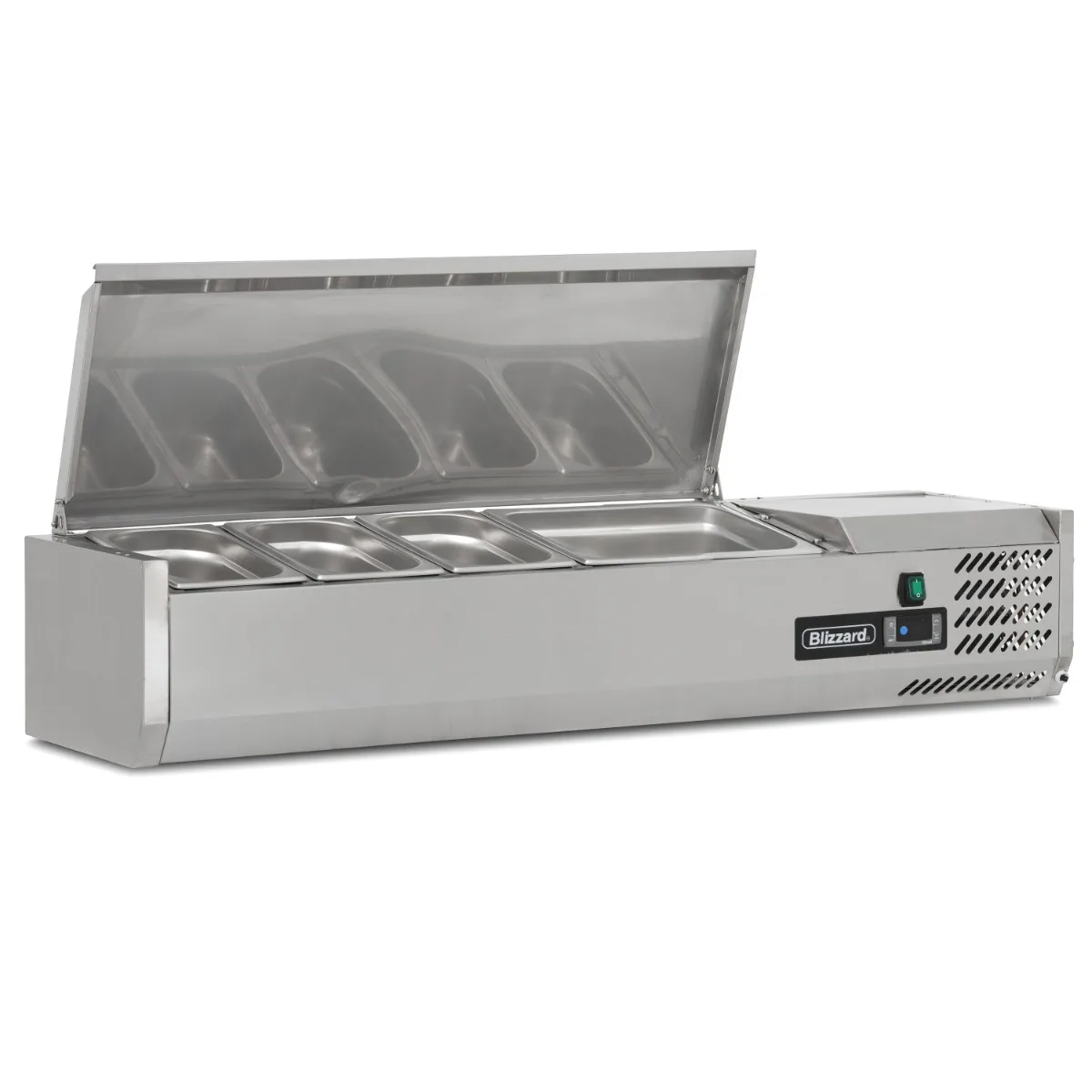 Blizzard 1.2m Hinged 1/3 Gastronorm Prep Top