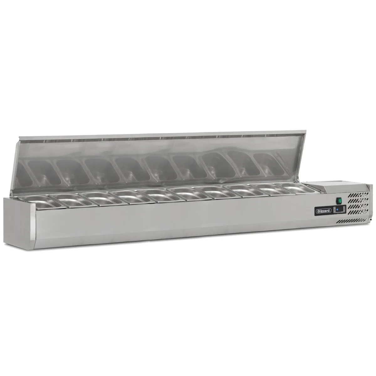 Blizzard 2m Hinged 1/4 Gastronorm Prep Top