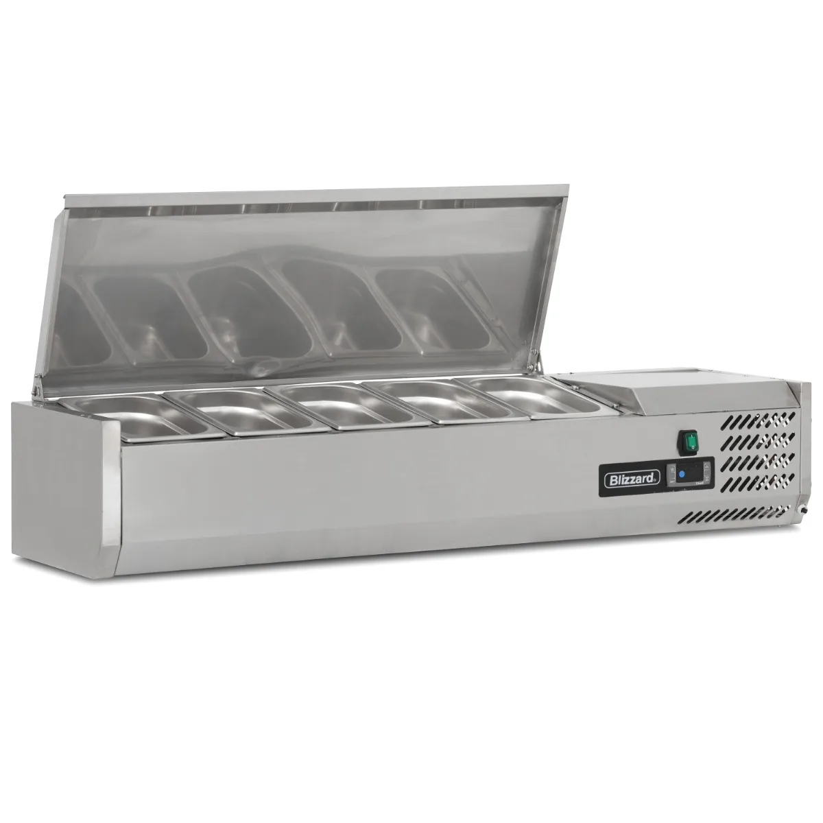 Blizzard 1.2m Hinged 1/4 Gastronorm Prep Top