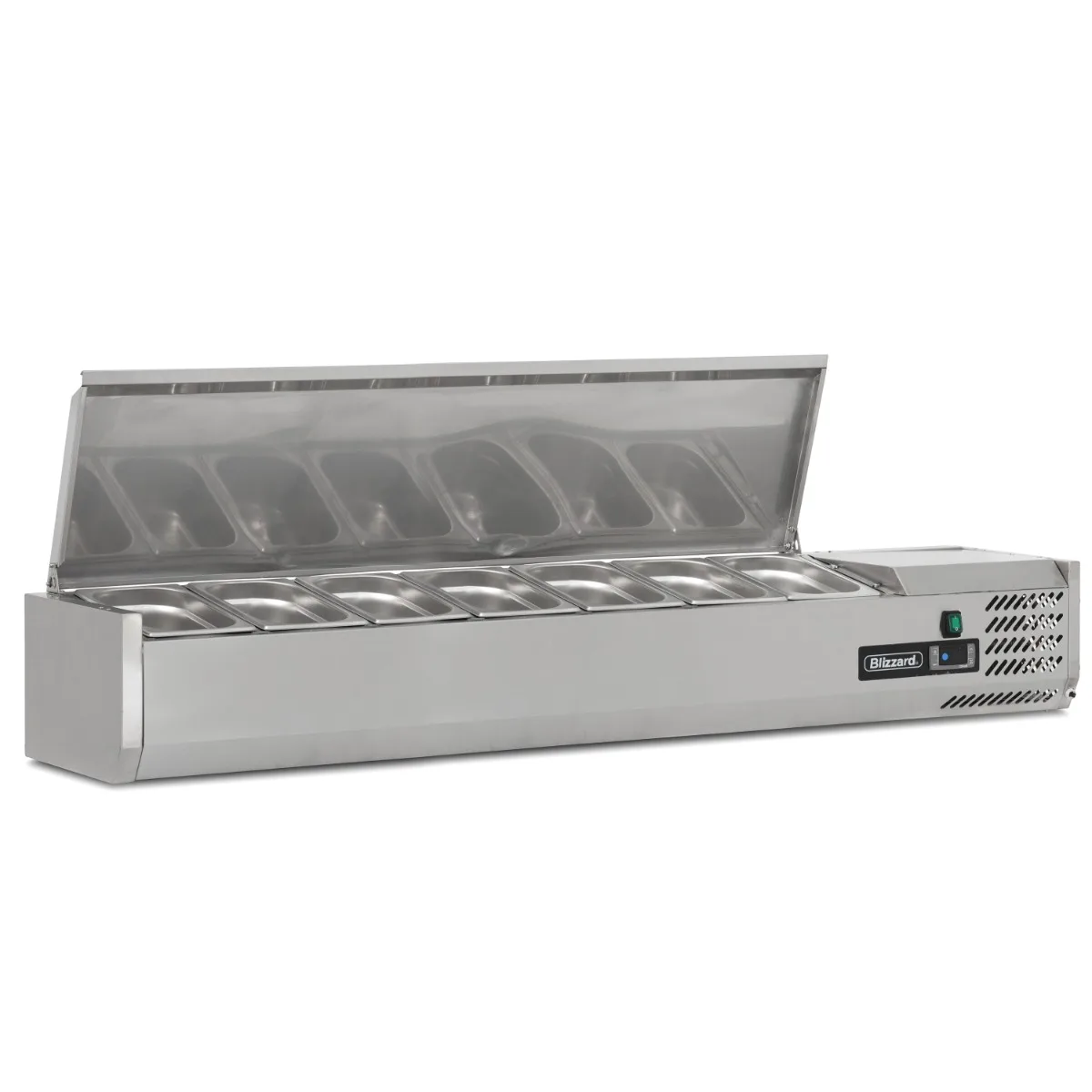 Blizzard 1.5m Hinged 1/4 Gastronorm Prep Top