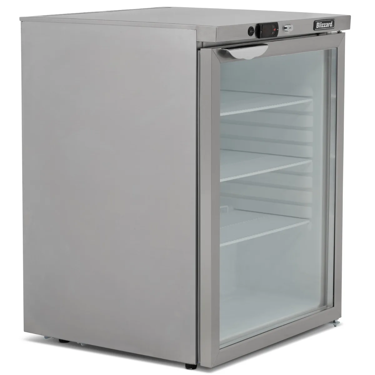 Blizzard Single Hinged Glass Door Under Counter Refrigerator