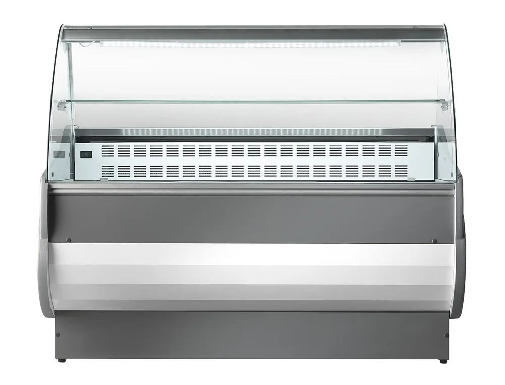 Sterling Pro SALINA80/250VCC Curved Glass Serveover Counter, 2480mm