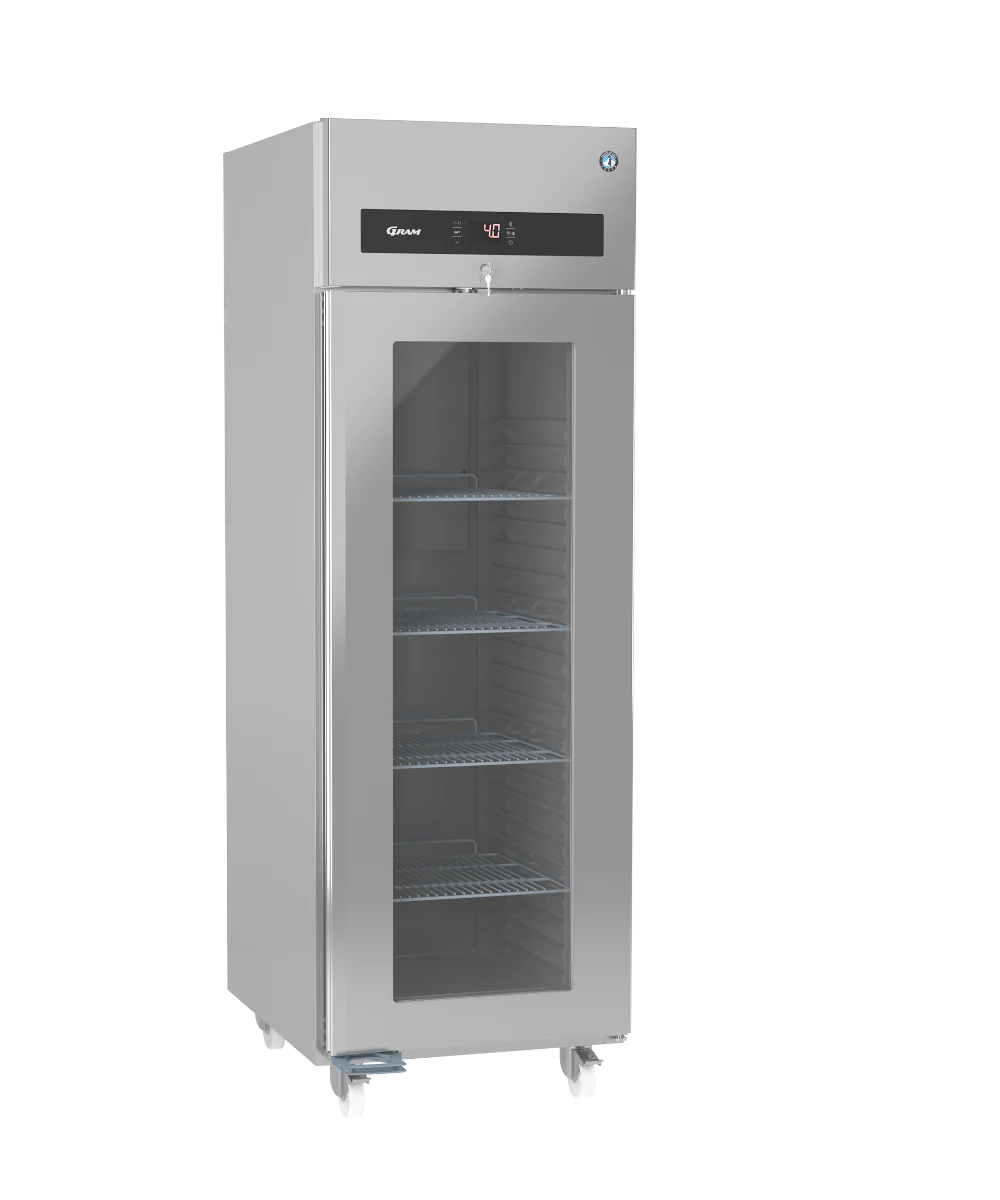 Hoshizaki Premier KG 70 C DR U Glass Single Door Stainless Steel Upright Display Refrigerator, 700 Litres