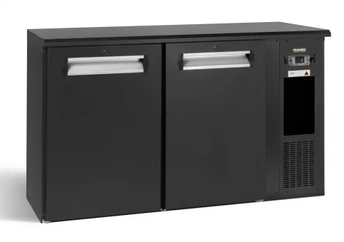 Gamko E3/22MU84 Solid Double Door Black Undercounter Bottle Cooler, 344 x 33 Centiliters Bottles