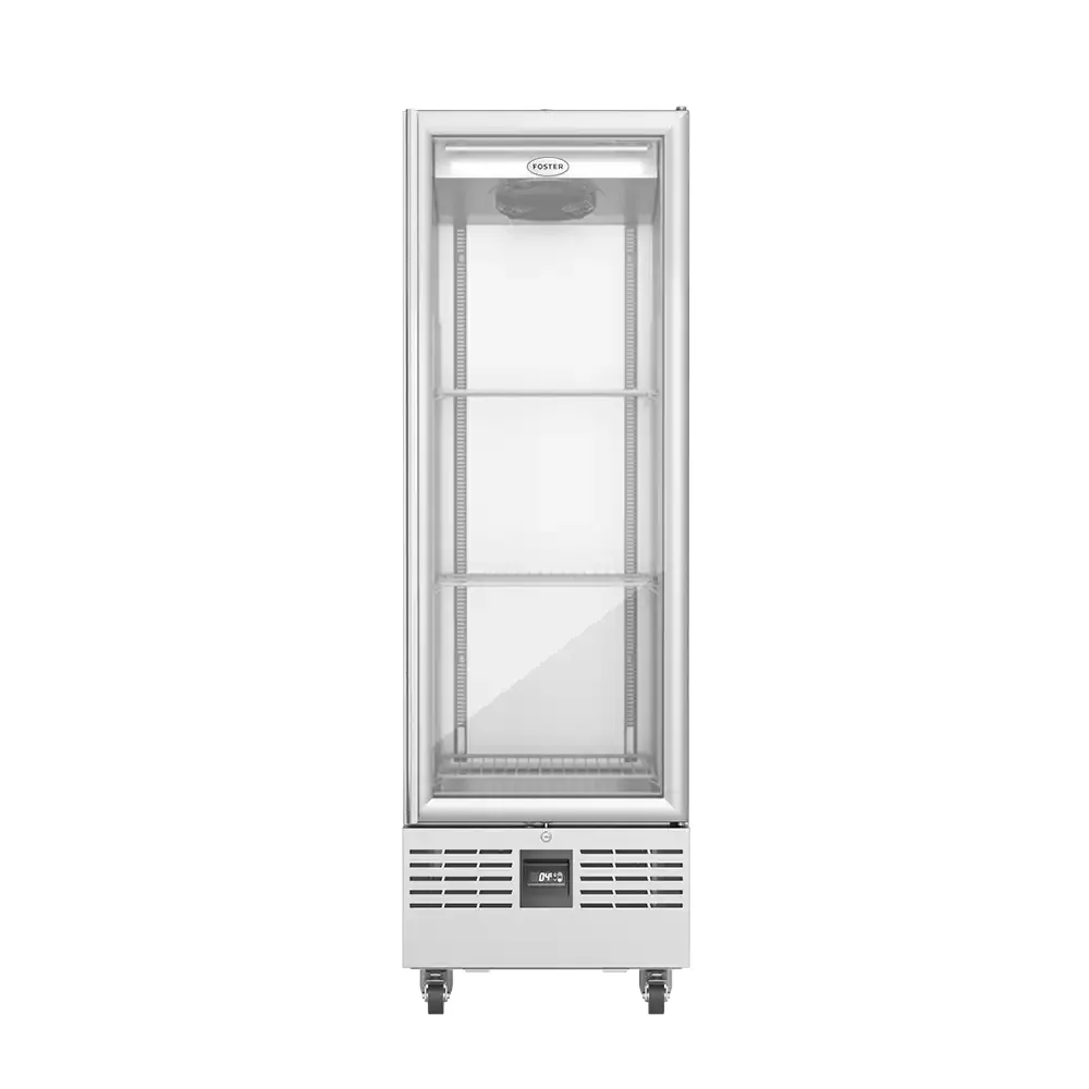 Foster Slimline Single Glass Door Refrigerated Display Cabinet – 400 Litres
