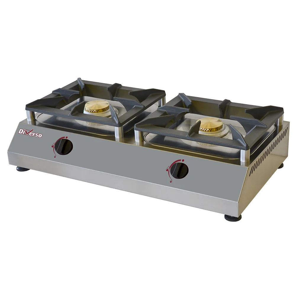 Diverso by Diamond Diverso WR-RTD-2G Table top gas stove with 2 burners 5 kW