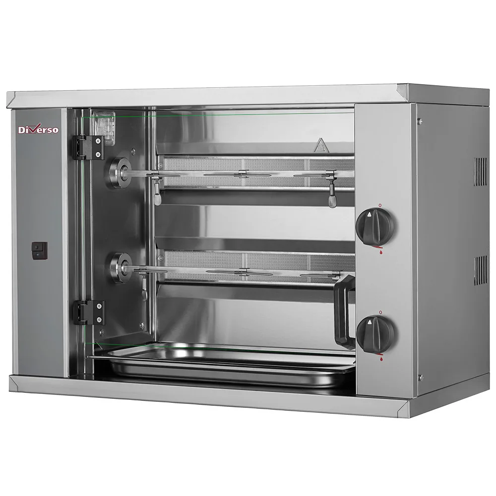 Diverso by Diamond Diverso WR-RVGS-G2 Gas chicken roaster, 2 spits (6 chickens) SMALL