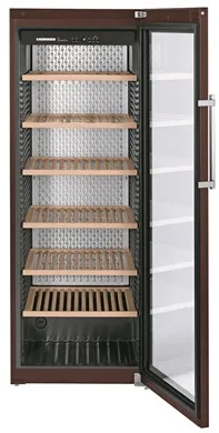 Liebherr WKt 5552 GrandCru Glass Single Door Brown Upright Wine Cabinet, 253 x 750ml Bottles