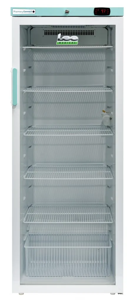 LEC Medical Laboratory & Medical Refrigeration LEC Medical PCGR310CT Glass Single Door Pharmacy Connect Upright Refrigerator, 310 Litres