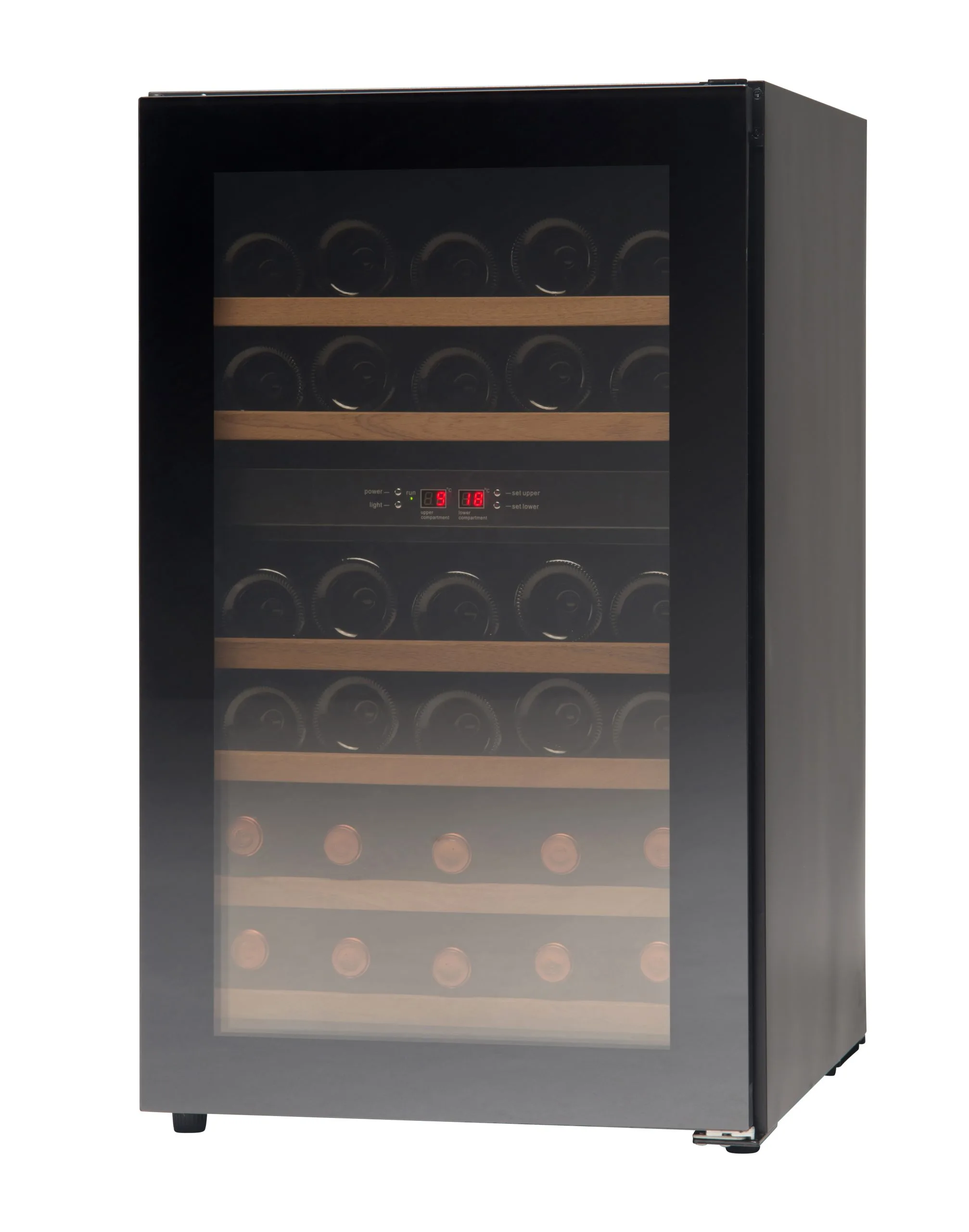 Vestfrost WFG 32 Glass Single Door Dual-Zone Compact Wine Cabinet, 38 x 750ml Bottles
