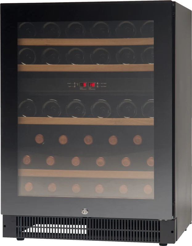 Vestfrost WFG 45 Glass Single Door Dual-Zone Compact Wine Cabinet, 44 x 750ml Bottles
