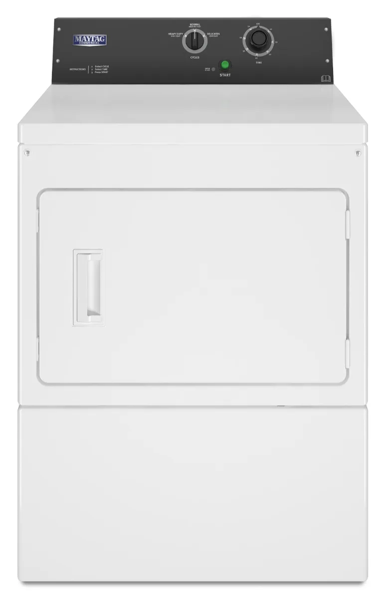 Maytag MDE20MNAGW Commercial Front Loading Dryer, 11kg