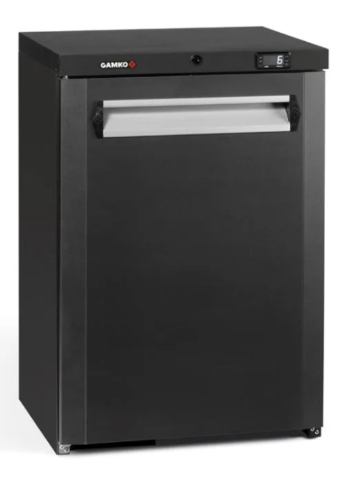 Gamko MG3/150L Maxiglass Left Hand Hinged Solid Single Door Undercounter Bottle Cooler, 150 Litres