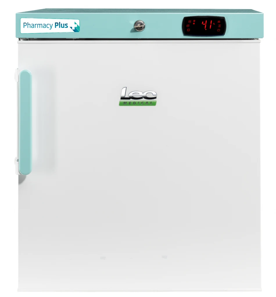 LEC Medical Laboratory & Medical Refrigeration LEC Medical PPSR47BT-UK Solid Single Door Pharmacy Plus Bluetooth Enabled Countertop Refrigerator, 47 Litres