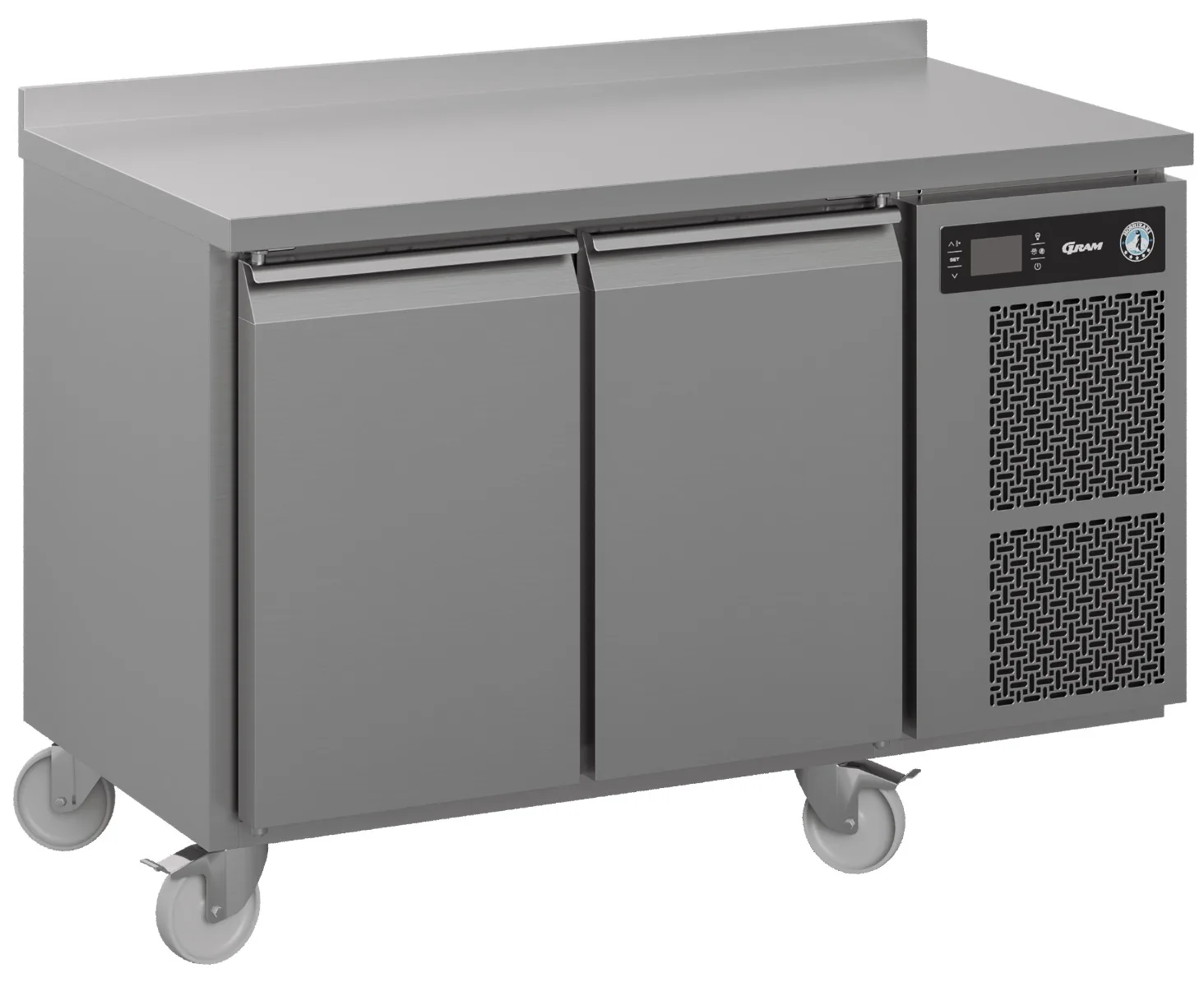 Hoshizaki Premier K 2 A5 DL DR C U 2 Door Stainless Steel Refrigerated Counter with Splashback, 301 Litres