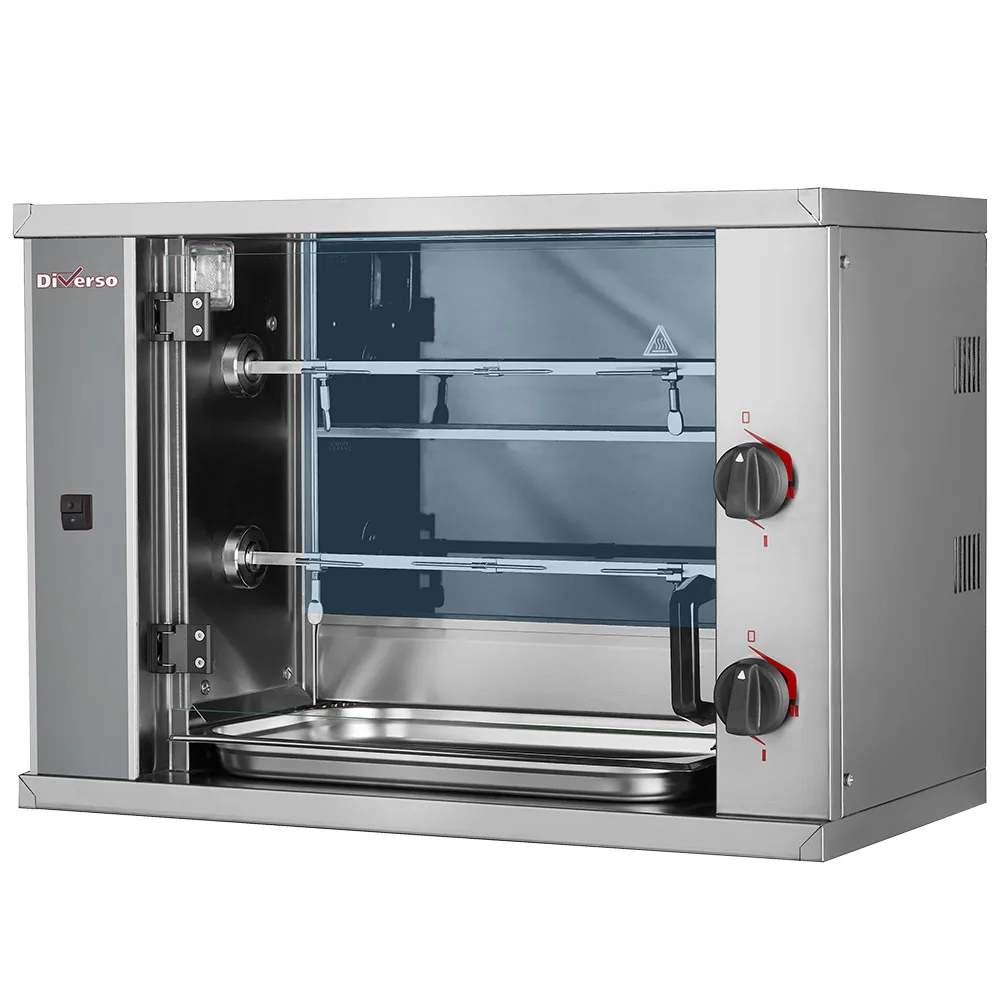 Diverso by Diamond Diverso WR-RVEL-E2 Vitroceramic chicken roaster, 2 spits (6 chickens) SMALL