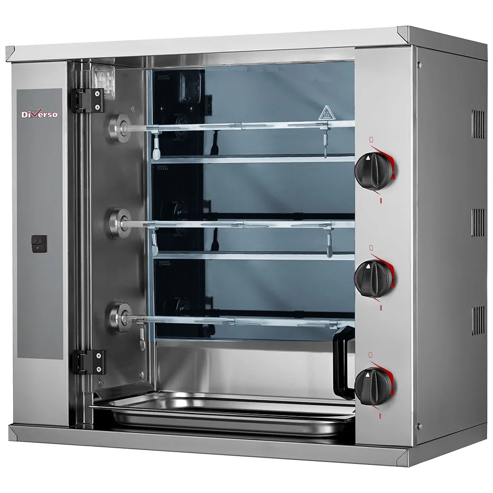 Diverso by Diamond Diverso WR-RVEL-E3 SMALL Vitroceramic chicken roaster, 3 spits (9 chicken)