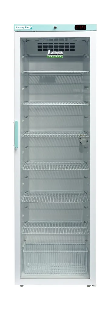 LEC Medical Laboratory & Medical Refrigeration LEC Medical PPGR400BT Glass Single Door Pharmacy Plus Bluetooth Enabled Upright Refrigerator, 400 Litres