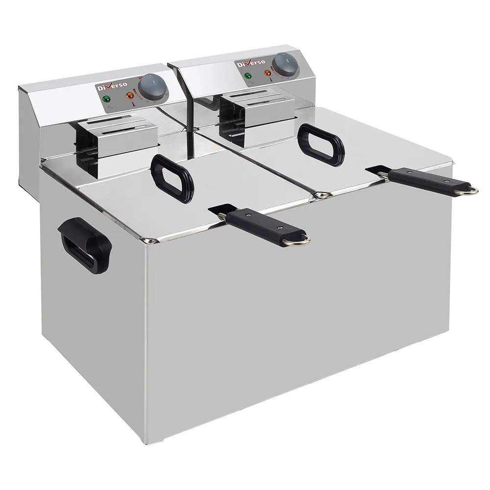 Diverso by Diamond Diverso WR-EF14-D7 Electric table top fryer 2x 7 liters