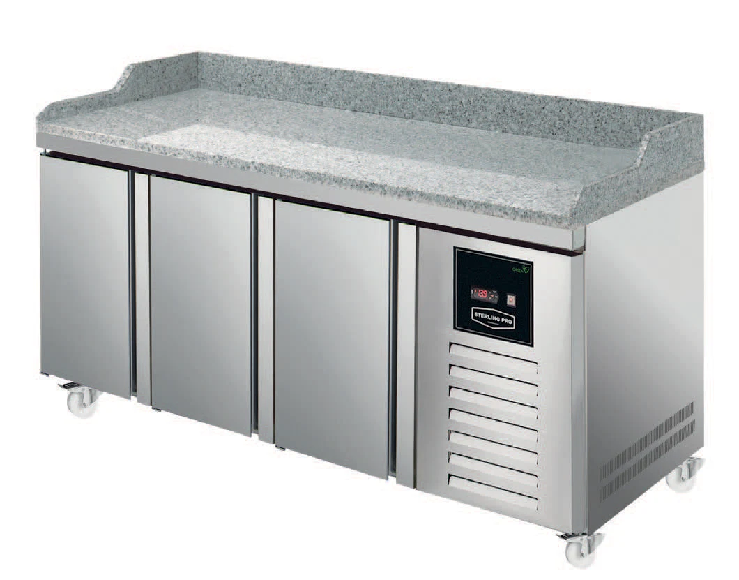 Sterling Pro Green SPI-7-180-30-GR 3 Door Granite Fridge Counter, 452 Litres
