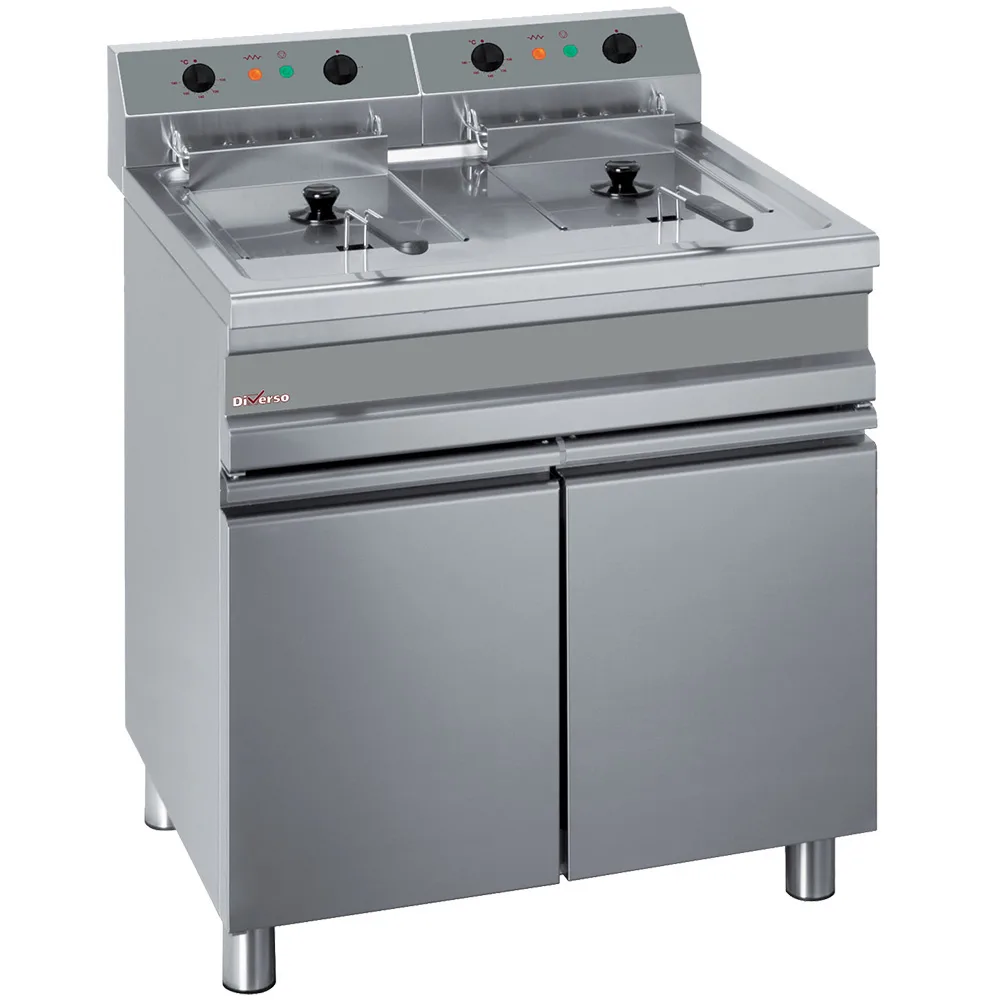 Diverso by Diamond Diverso WR-EF28-E2 Electric fryer, two 14-liter tanks on cupboard