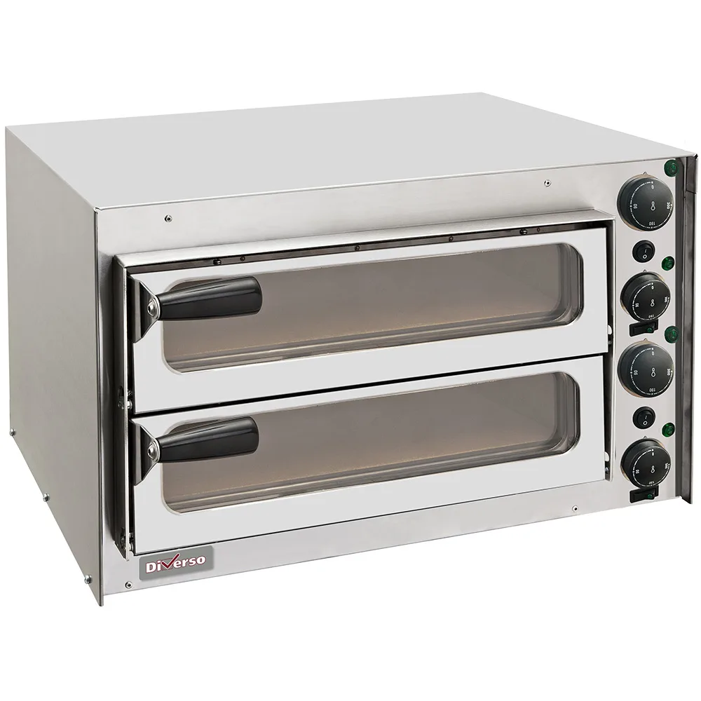 Diverso by Diamond Diverso WR-PZ35-PV Pizza oven 350 mm, with glass door, double chamber