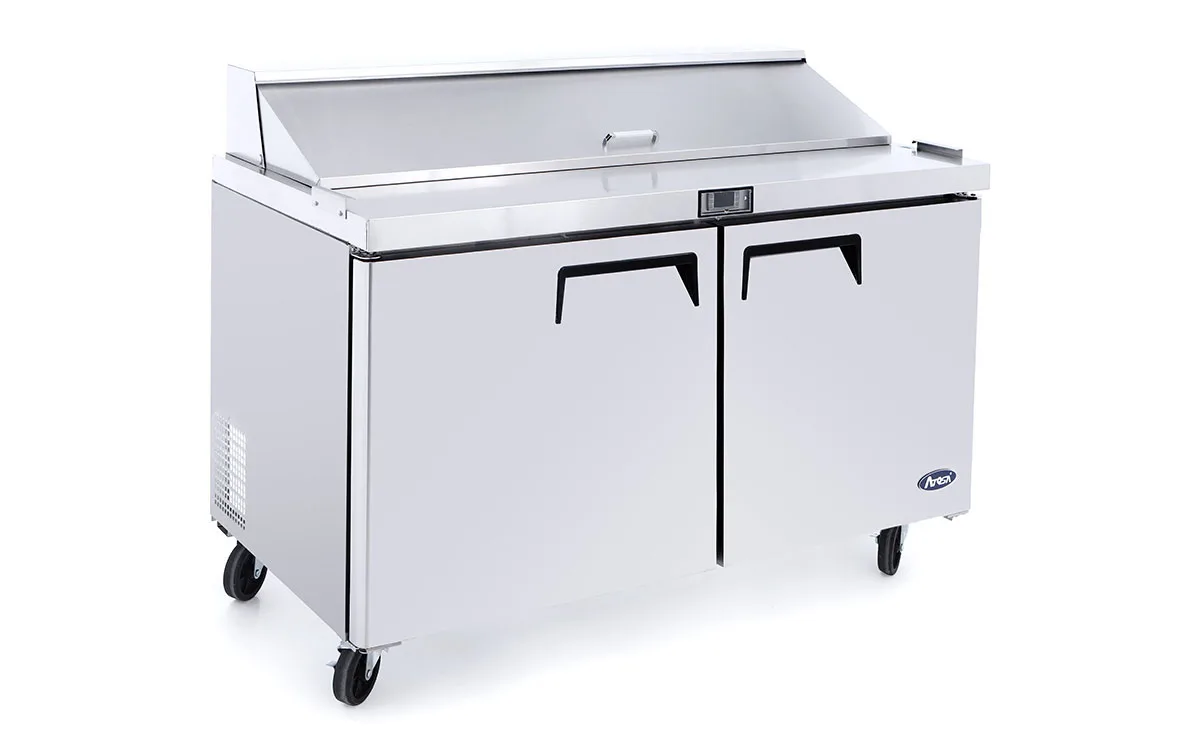 Atosa MSF8302GR 2 Door Heavy Duty Ambient Preparation Counter, 379 Litres