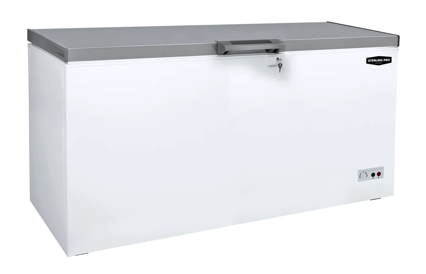 Sterling Pro Green SPC465SS Chest Freezer / Chiller / Fridge with Stainless Steel Lid, 469 Litres