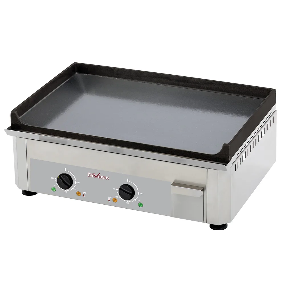 Diverso by Diamond Diverso WR-EP60-SS Electric griddle plate, double, enamelled