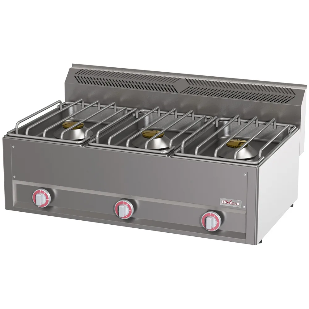 Diverso by Diamond Diverso WR-G3FT-15 Stove 3 burners 8 kW super powerful -Top-