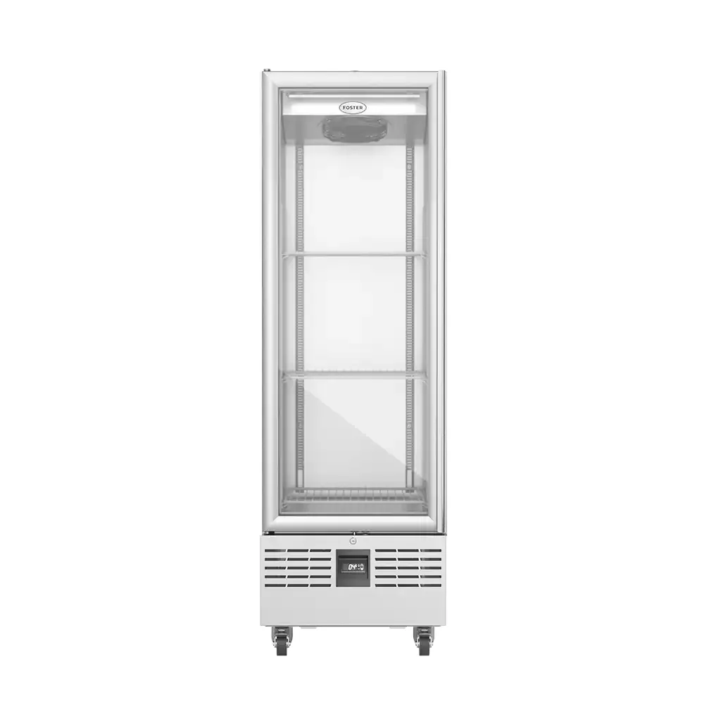 Foster Slimline Single Glass Door Refrigerated Display Cabinet – 400 Litres