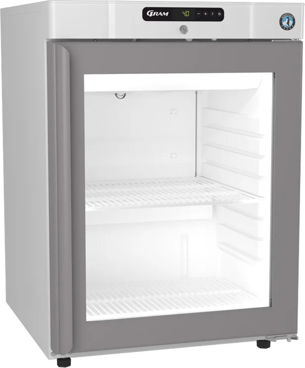 Hoshizaki Compact KG220 L-DR G U Glass Single Door White Undercounter Display Fridge, 123 Litres