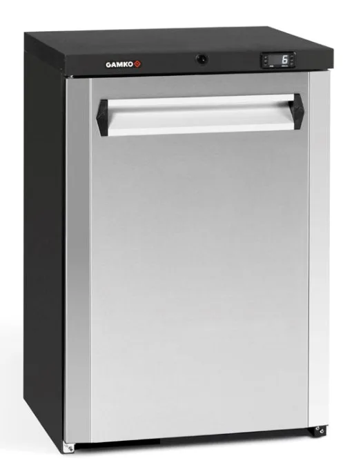 Gamko MG3/150LCS Maxiglass Left Hand Hinged Stainless Steel Front Single Door Undercounter Bottle Cooler, 150 Litres