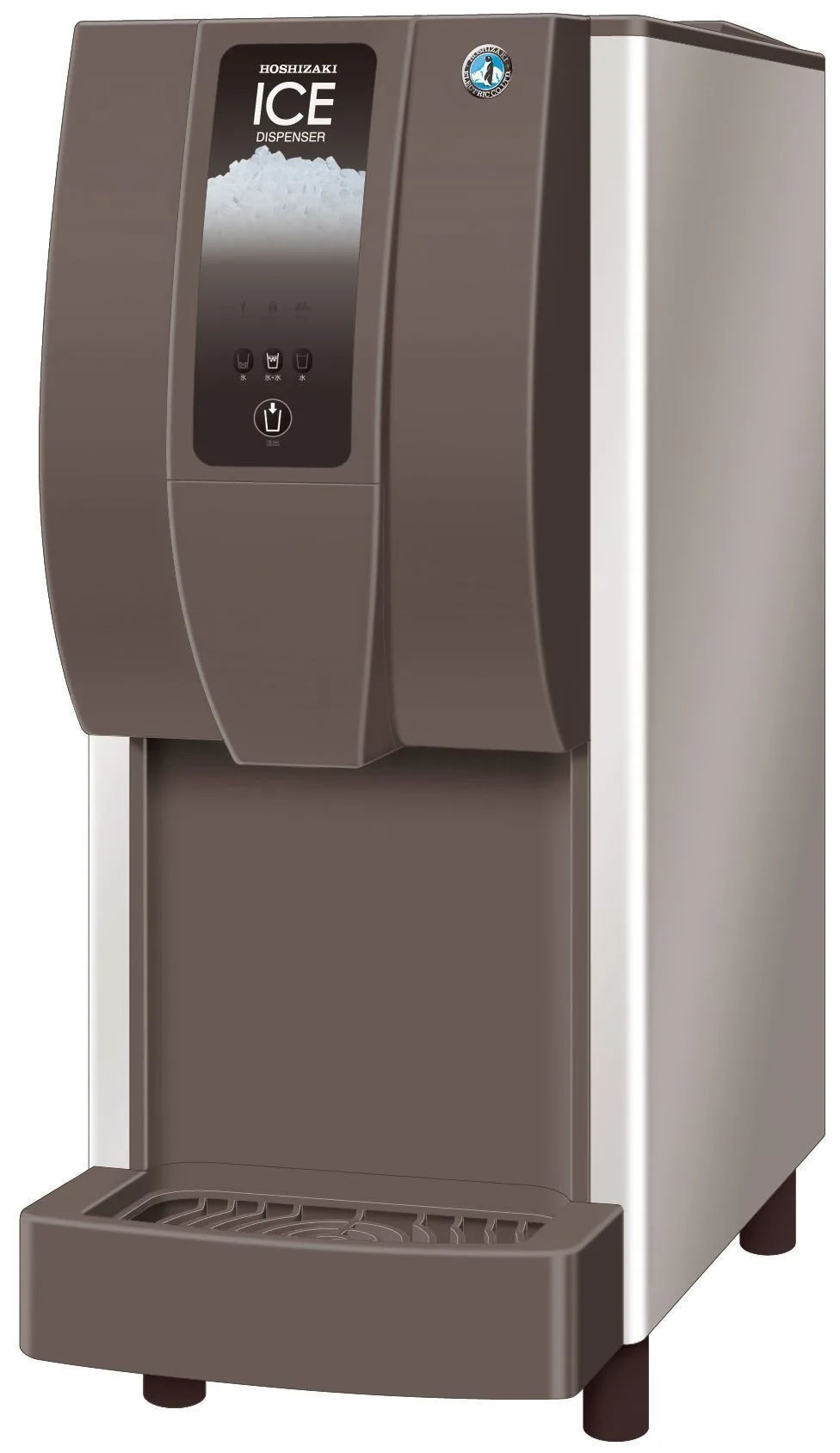 Hoshizaki DCM-120KE-P Ice/Water Dispenser with Push Button, 125kg/24hrs Output / 4kg Storage