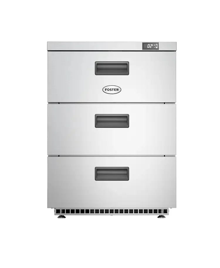 Foster HR150/3D/13-106 3 Drawer Undercounter Cabinet Refrigerator, 150 Litres