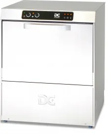 DC Products DC SXG50ISD Standard Extra Range 500mm Basket Frontloading Commercial Glasswasher with Integral Water Softener & Drain Pump, 30 Pint Capacity