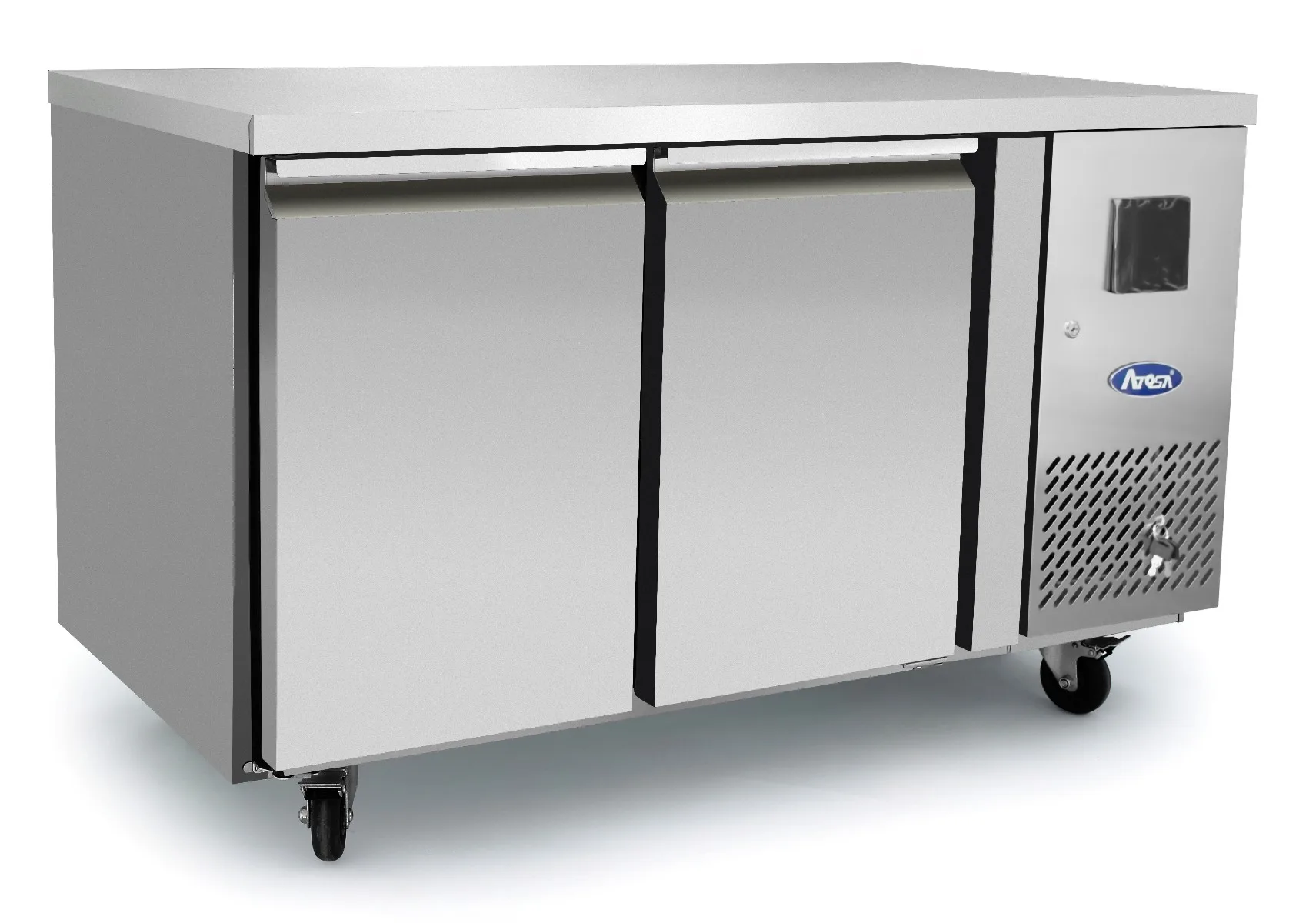 Atosa EPF3462HD 2 Door Heavy Duty Preparation Counter Freezer, 280 Litres