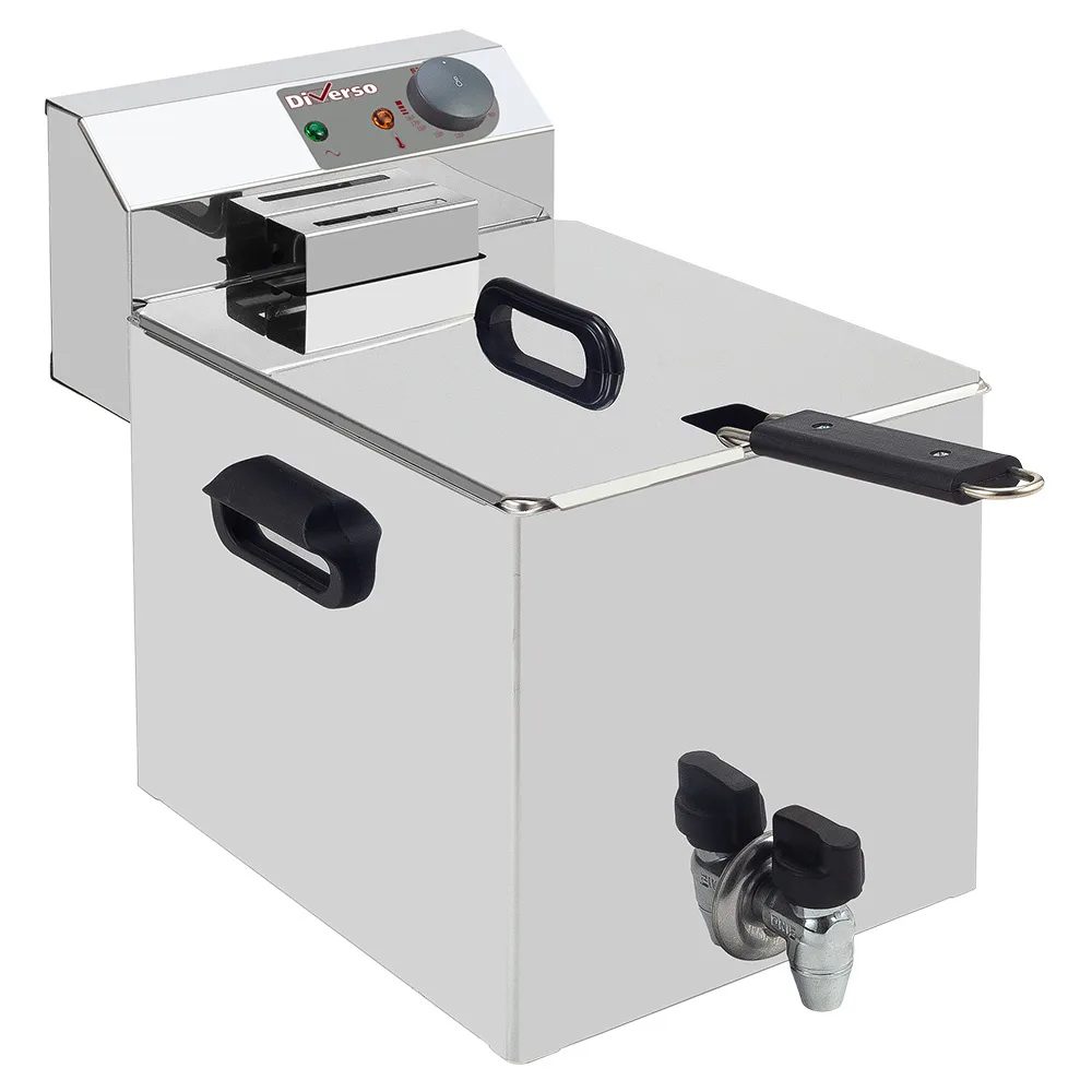 Diverso by Diamond Diverso WR-EF08-S8 Electric table top fryer 8 liters + tap