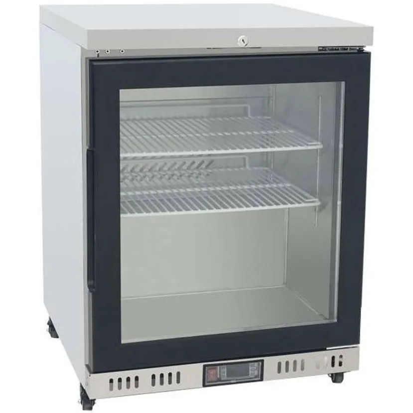 Atosa MBC24G Glass Single Door Undercounter Fridge, 145 Litres